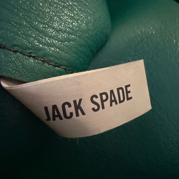 Jack Spade Elephant & Green Leather Artisan Tote Bag in EUC - Picture 6 of 8